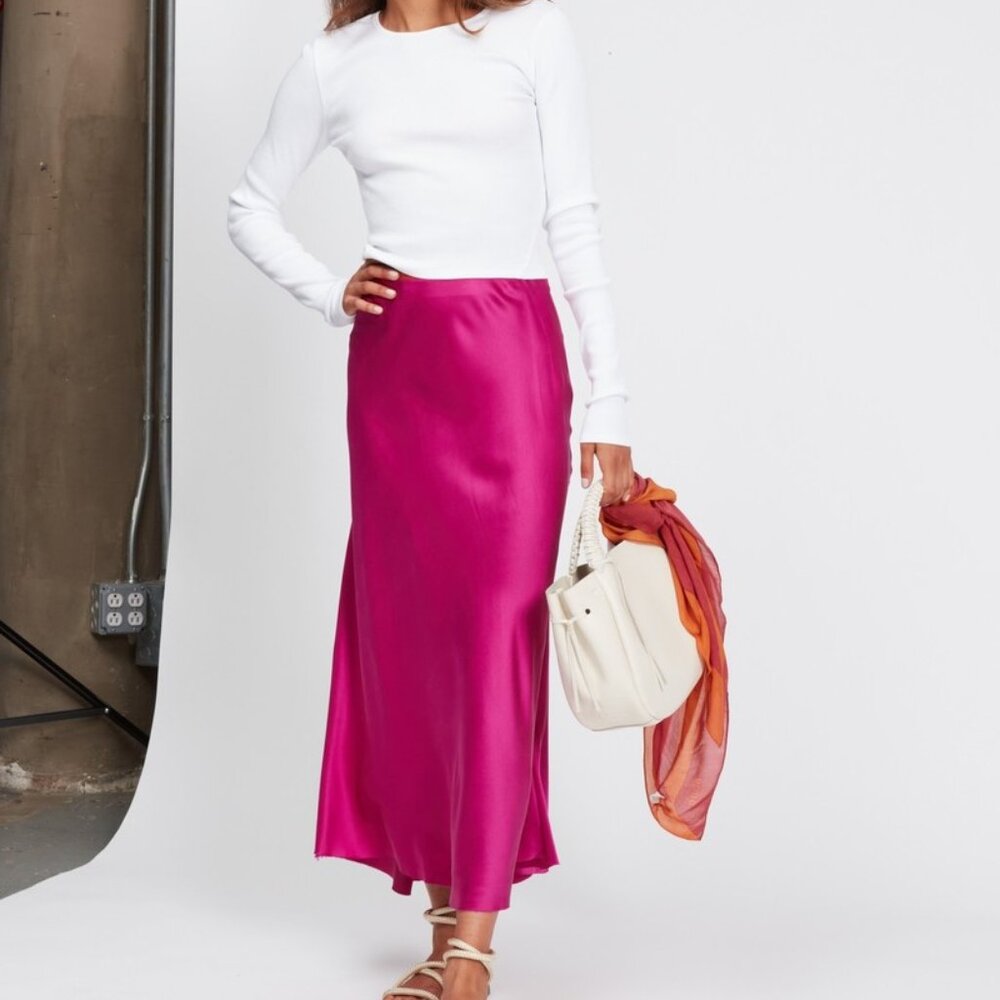 rag & bone Jaci skirt in deep pink ~ size 8, NWT!